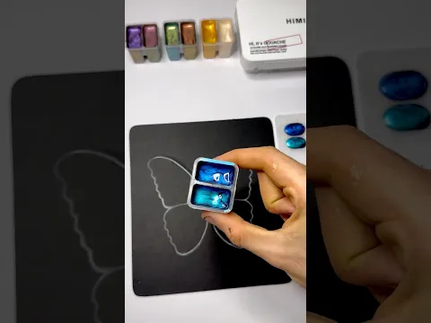 🦋 Can I Make a Butterfly Shine with Metallic Gouache Paint? ✨