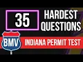 Indiana BMV Permit Test 2026 35 Hardest Questions