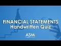 Financial Statements Quiz