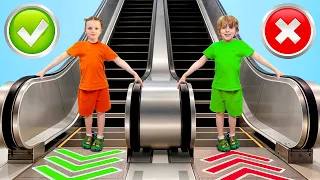 Cuộc Phiêu Lưu Tại Trung Tâm Thương Mại - Bé Học Quy Tắc An Toàn Khi Đi Thang Cuốn 🛍️🎢
