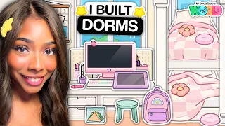 I BUILT DORM ROOMS IN TOCA LIFE WORLD ⭐ | Toca Life World 🌍
