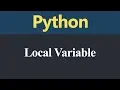 Local Variable in Python Hindi