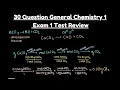 General Chemistry 1 Exam 1 Review 30 Practice Questions Stoichiometry Atoms Ions Reactions