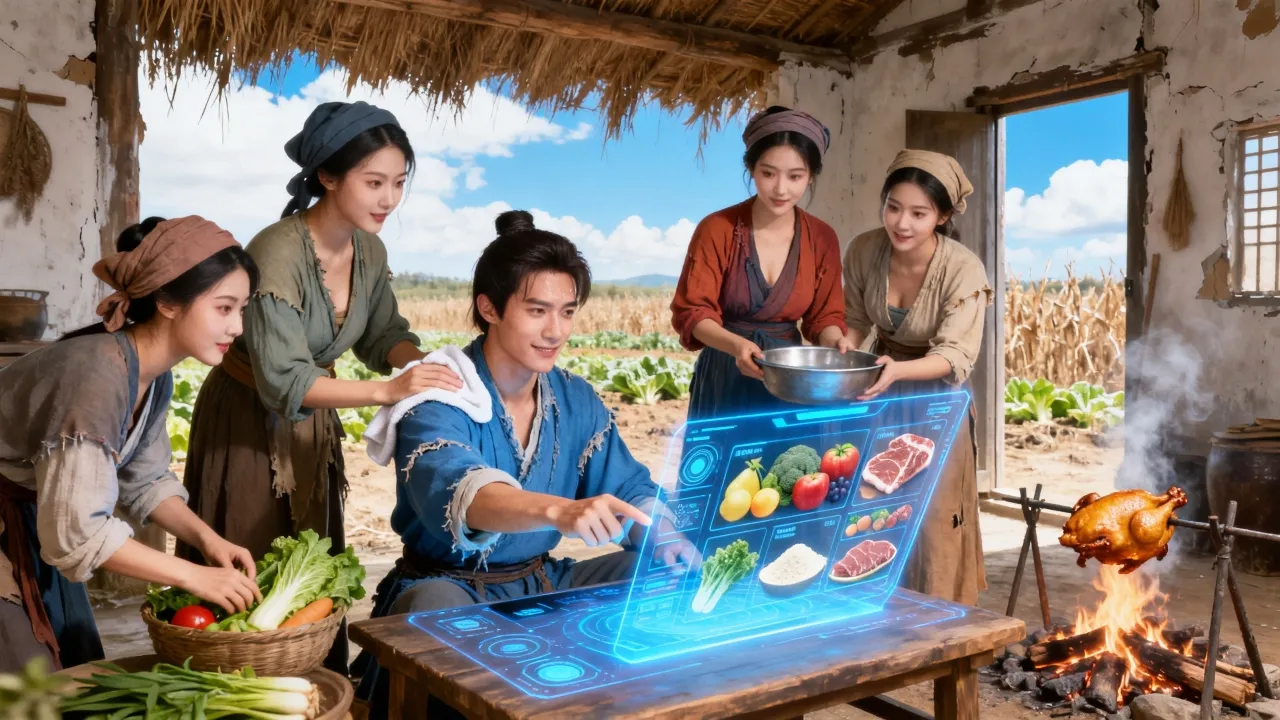 Traveled To A Famine Era,I Awakened A God-Level System, Married Three Beauties, Lived Richly Them! poster