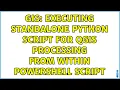 GIS Executing standalone Python script for QGIS processing from within PowerShell script