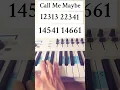 Call Me Maybe - Carly Rae Jepsen| Piano Easy #piano #easy #callmemaybe #shorts #pianotutorial