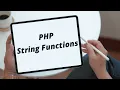 PHP String Functions - Web Programming Using PHP