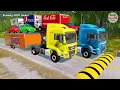 Download Lagu Double Flatbed Trailer Truck cars vs rails tractor vs train cars vs bollards Beamng Drive 314