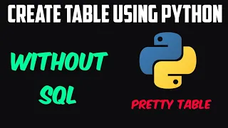 prettytable in python
