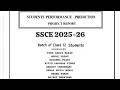 Class 12th capstone project--student performance prediction system model 12 practical