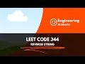 LeetCode 344 Reverse String Solved With Full Explanation in Hindi