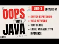 Lecture 14 Unit-3 Aktu OOPs With Java Switch Expression Text Block 4th sem BCS-403