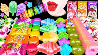 ASMR RAINBOW DESSERTS ICE CREAM NIK-L-NIP SNACK JELLY 아이스크림 닉클립 다양한 레인보우 디저트 EATING SOUNDS MUKBANG먹방