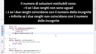 Java Tutorial - Programmare un risolutore di sistemi lineari