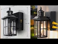 Porch Light Lantern Look with GFCI Outlet Motion Sensor Outdoor Wall Dusk to Dawn Wall Mounted