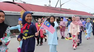 sambutan perarakan hari sarawak dari murid sk abang abdul kadir betong sarawak full