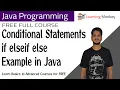 Conditional Statements if elseif else Example in Java Lesson 17 Java Programming