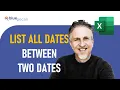 List All Dates Between Two Dates in Excel One VBA Macro Method and Two Formula Methods