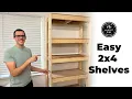 Easy 2x4 Garage Storage Shelves DIY Garage Organization
