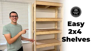 Easy 2x4 Garage Storage Shelves DIY Garage Organization