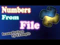 Python-Wise Numbers from file