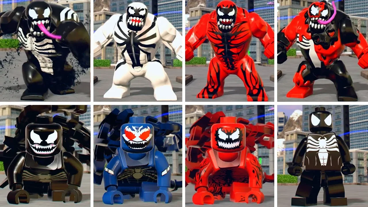 Lego Marvel Superheroes 1 VS Lego Marvel Superheroes 2 (Semua Karakter berdampingan). 