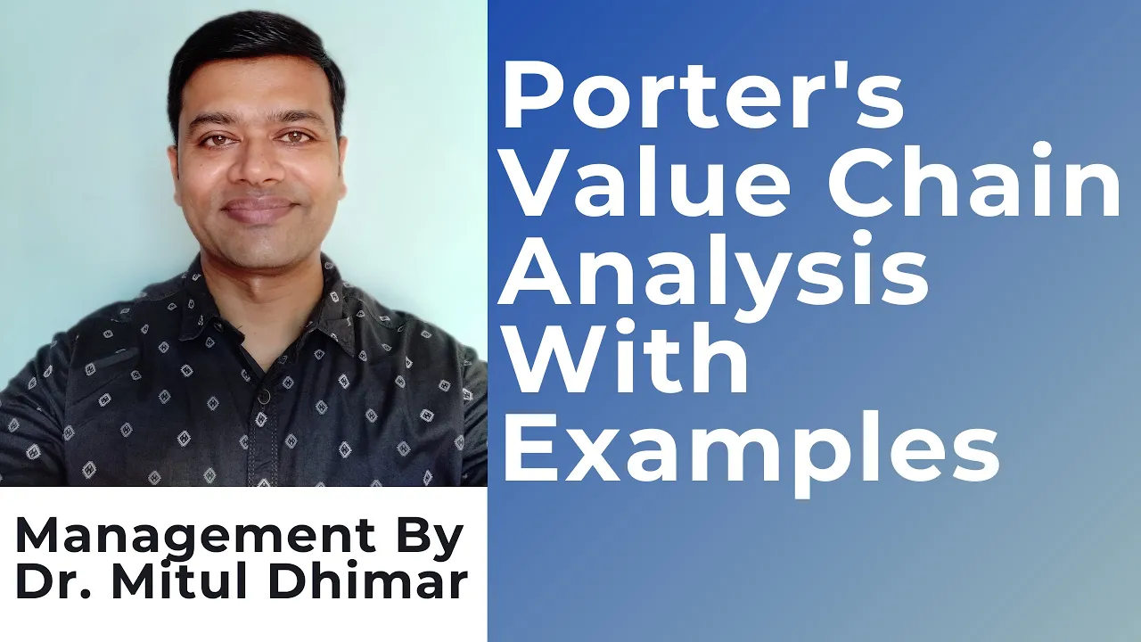 Value chain approach in strategic management / Porter's value chain analysis with examples