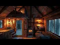 Download Lagu Frozen Cabin Night ❄️ Howling Blizzard \u0026 Crackling Fireplace Ambience