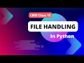 File Handling in Python Class 12 Part1