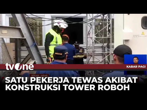 Beton Penyangga Tower di Bekasi Ambruk, 1 Orang Tewas