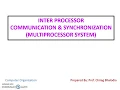 Interprocessor Communication and Syncronization Computer Architecture