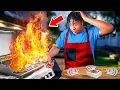 BARBECUE CATCHES FIRE ON FAMILY GAME NIGHT