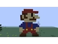 Minecraft Pixel Art Super Mario 8-bit how to craft