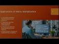 Matrix multiplication in C language algorithm and it s application