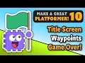 Code a Platformer Game 10 Checkpoints Game Over Game Menu
