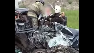 Под Омском произошла крупная авария из 4-х автомобилей