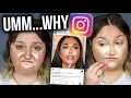 I TRIED FOLLOWING A HUDA BEAUTY INSTAGRAM TUTORIAL