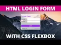 HTML Login Form Design Styling with CSS Flexbox Tutorial 2021