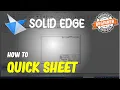 Solid Edge How To Quick Sheet