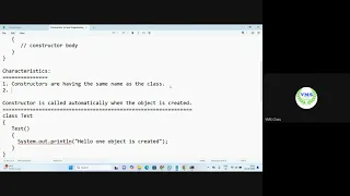 Live Webinar Constructors in Java Programming