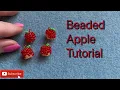 Beaded apple tutorial 3D peyote stitch