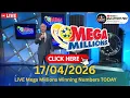 mega millions live Drawing results form Friday 17 April 2026 Mega Millions Drawing Live