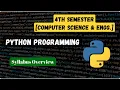 Python Programming Syllabus Introduction 4th Sem CSE SBTE Bihar Polytechnic