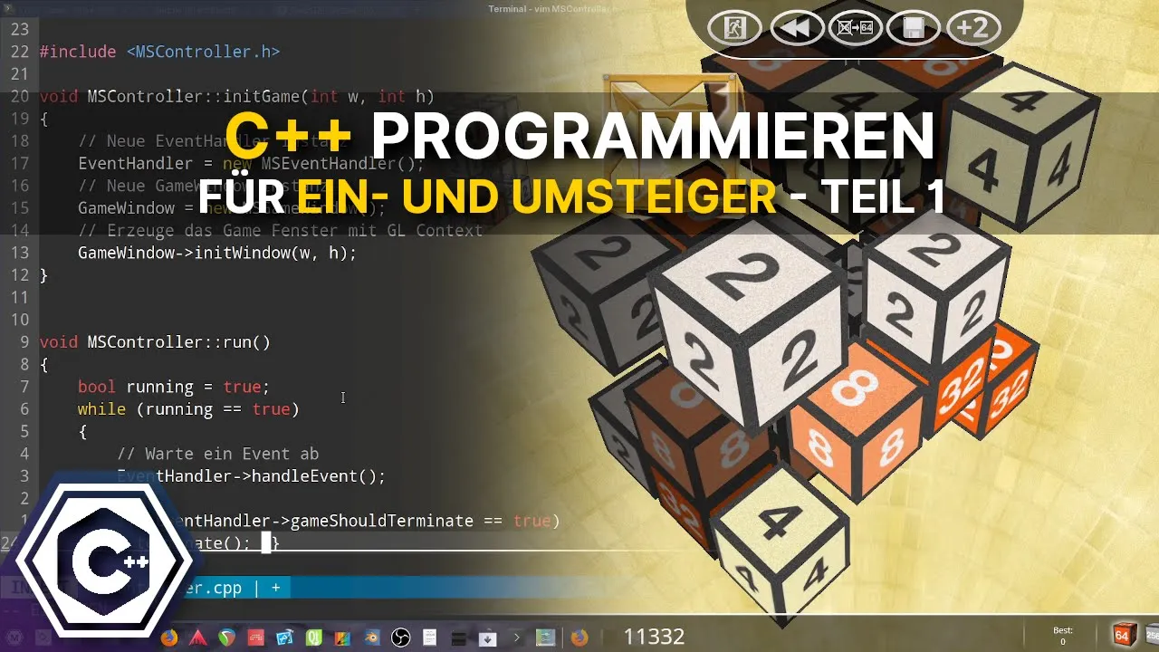 Ein Spiel in C++ programmieren! Für Ein- und Umsteiger (Teil 1) | #C++ #Programmierung