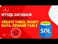 MySQL Database Bangla Tutorial 04 Create Table Data Types Insert Data Rename Table in MySQL