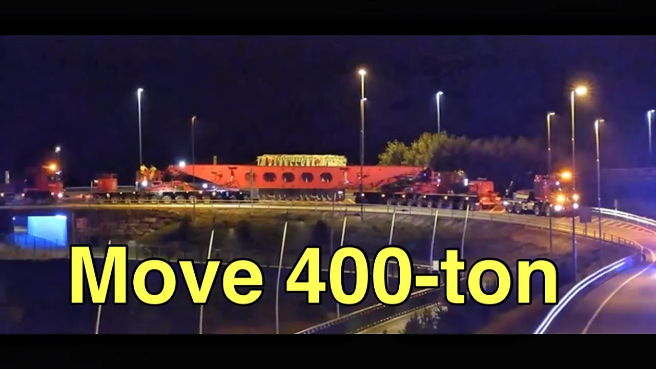 Statnett | Moving 400-ton with 96 Wheels Transport