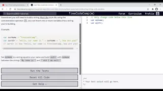 29 - Learn Basic JavaScript Constructing Strings with Variables