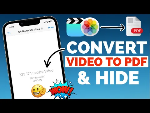 Download MP3 How to Convert Video to PDF and Hide Videos in iPhone