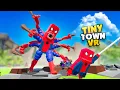 SPIDERMAN Mutates and Becomes Half Alien - Tiny Town VR