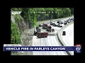 Vehicle fire in Parley s Canyon